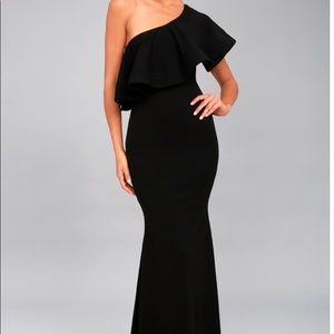 Lulus So Amazed Black Gown - worn once
